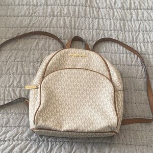 Michael Kors Beige and Brown Women's Backpack